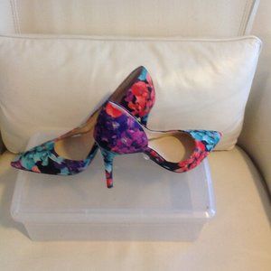Jessica Simpson Prizma Tropical Pointed Toe 8.5 Ne